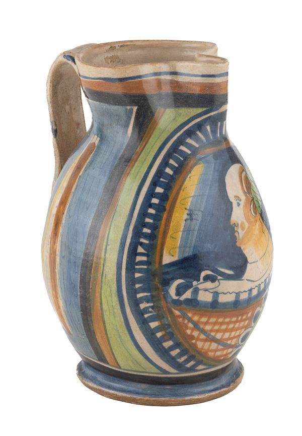 BROCCA IN MAIOLICA, FAENZA XVI SECOLO