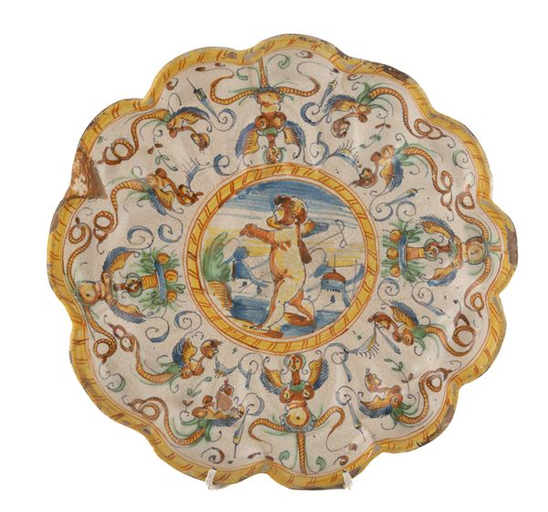 CRESPINA IN MAIOLICA, DERUTA XVII SECOLO