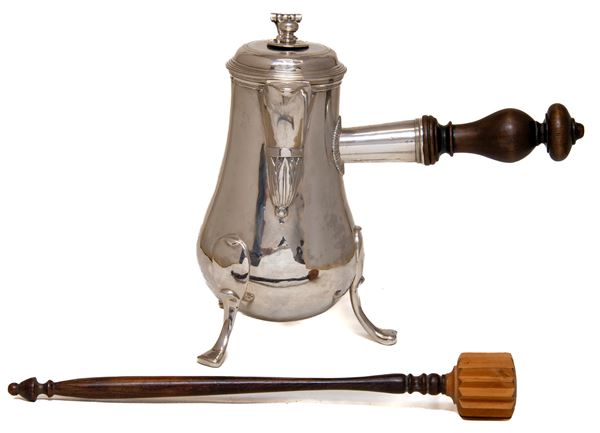 CIOCCOLATIERA IN ARGENTO, PUNZONE PARIGI 1735