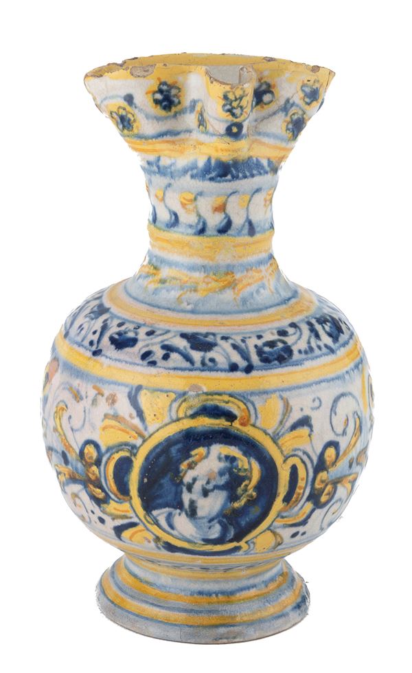 BROCCHETTA IN MAIOLICA, PROBABILMENTE PESARO XVIII SECOLO