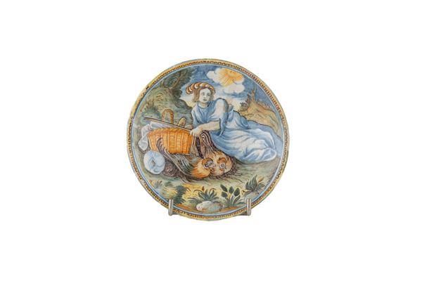 CIOTOLINA IN MAIOLICA, PROBABILMENTE URBINO XVI SECOLO