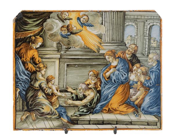 MATTONELLA IN MAIOLICA, CASTELLI XVIII SECOLO