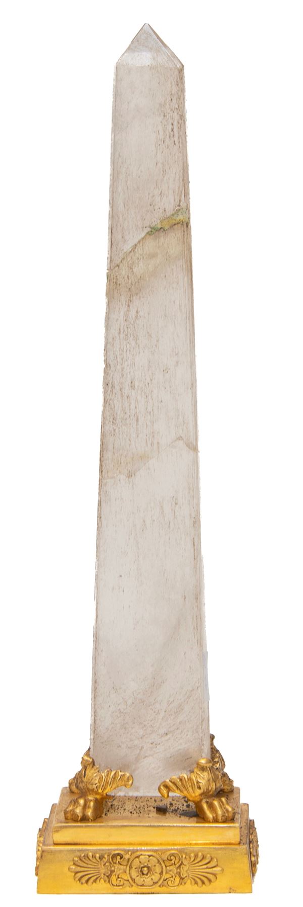 MODELLO DI OBELISCO IN CRISTALLO DI ROCCA, INIZI XIX SECOLO