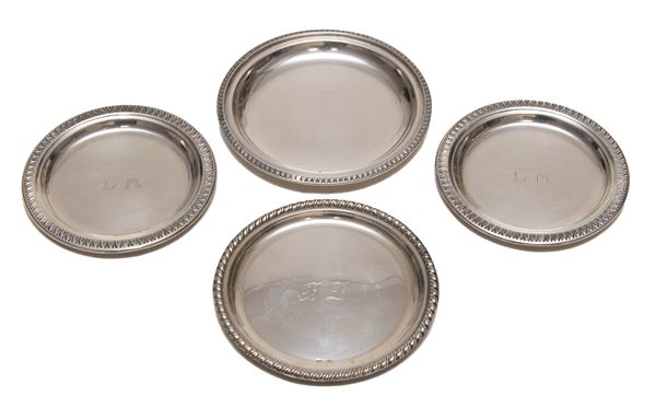 QUATTRO PIATTINI IN ARGENTO, BRESCIA 1944/1968