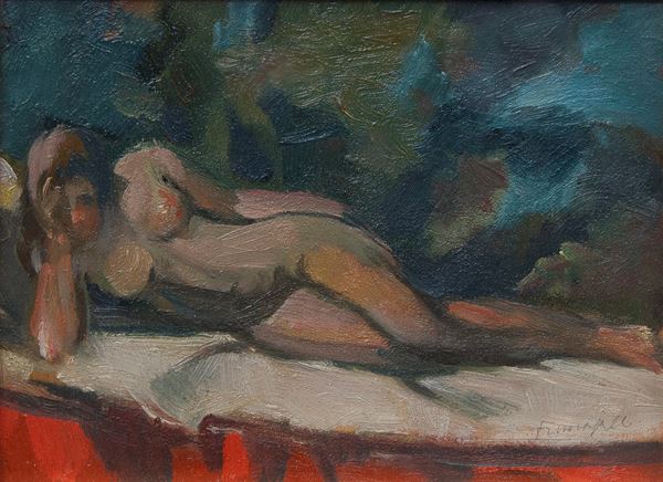 DIPINTO DONNA DISTESA DI GIOVANNI FUMAGALLI
