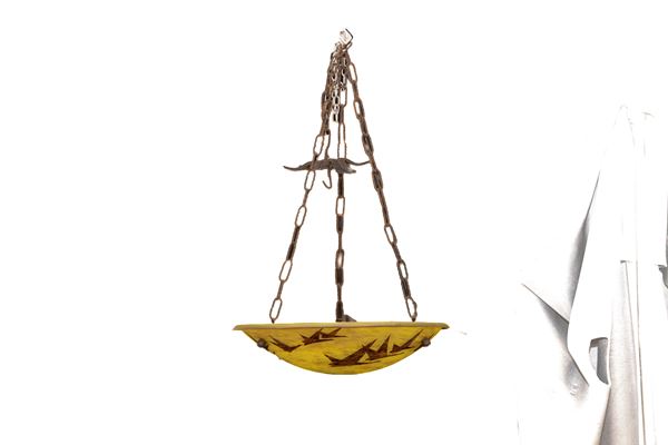 LAMPADARIO A CALOTTA, FRANCIA PERIODO ART NOVEAU
