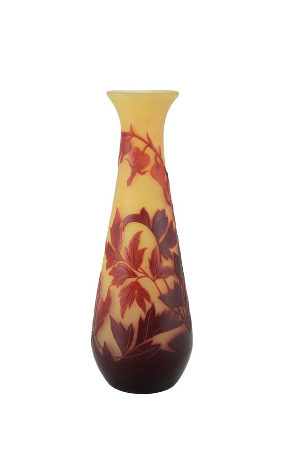 VASO IN PASTA DI VETRO, EMILE GALLÈ 1900 ca.