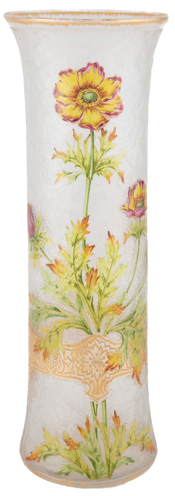 VASO IN VETRO, PROBABILMENTE FRANCIA ART NOVEAU