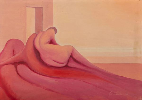 DIPINTO NUDO DI AUGUSTO CONTI, 1976