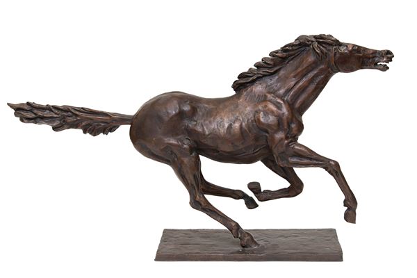 CAVALLO IN BRONZO DI FRANCESCO MESSINA  - Asta ASTA 292 - ASTA DI ARTE MODERNA E FOTOGRAFIA - Casa d'Aste Babuino