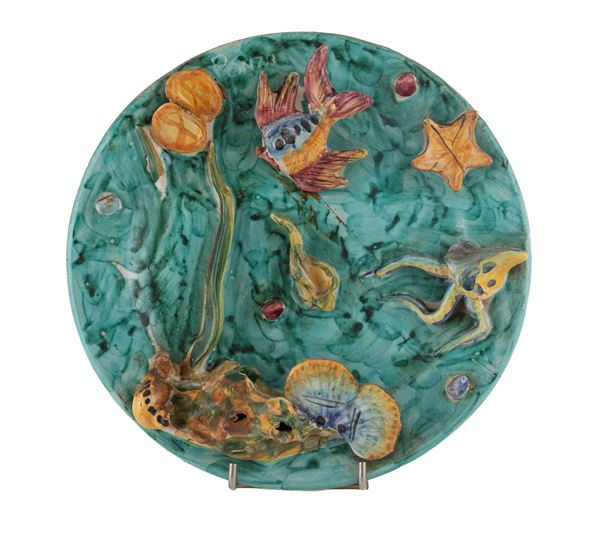 PIATTO IN CERAMICA, VIETRI INIZI XX SECOLO