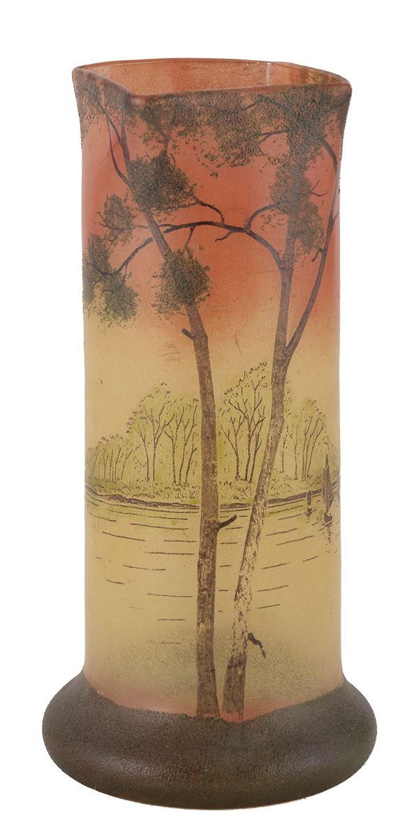 VASO IN PASTA DI VETRO, PROBABILMENTE LEGRAS