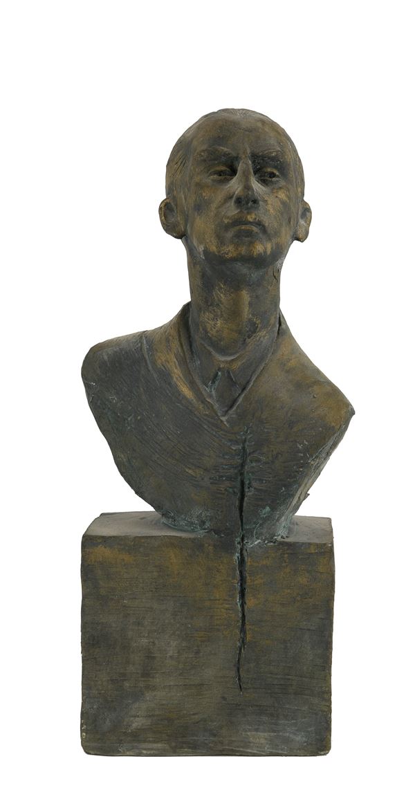 TERRACOTTA RITRATTO DI MOWAD DI AUGUSTO CONTI