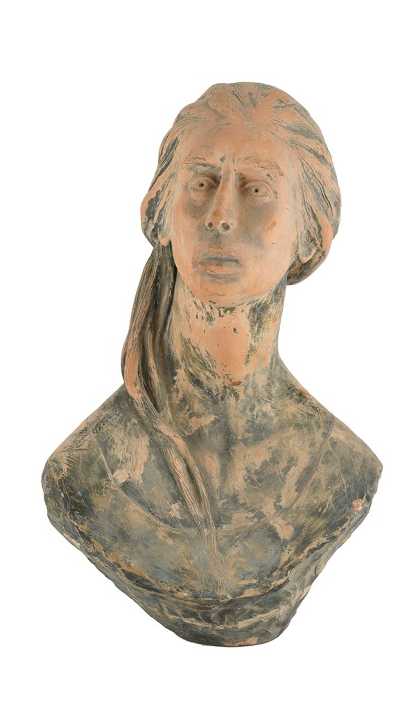 BUSTO DI DONNA IN TERRACOTTA DI AUGUSTO CONTI