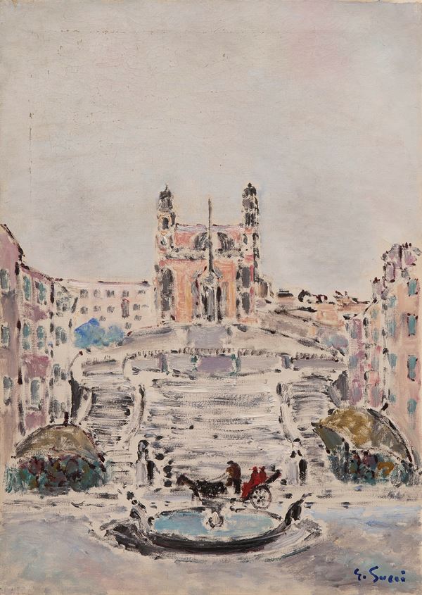 VEDUTA DI PIAZZA DI SPAGNA DI GIUSEPPE SUCCI