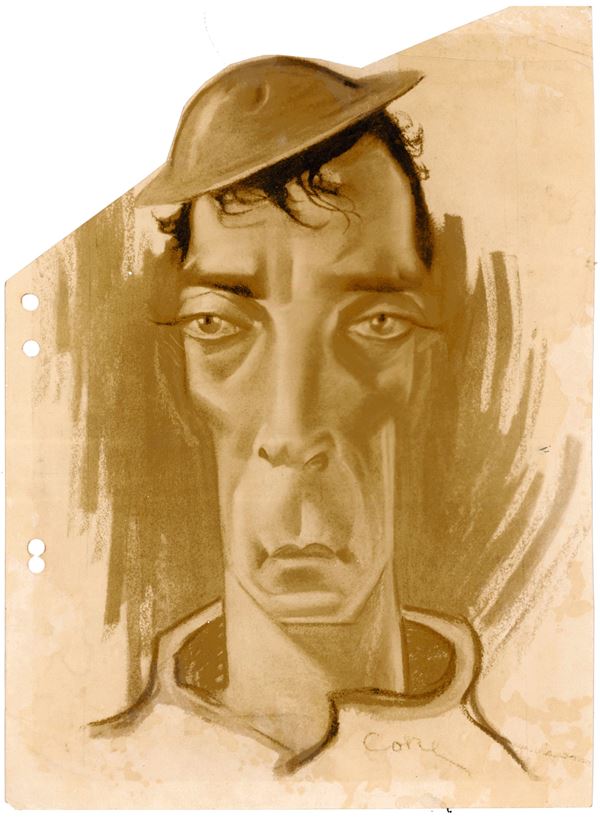 DUE FOTOGRAFIE RAFFIGURANTI BUSTER KEATON