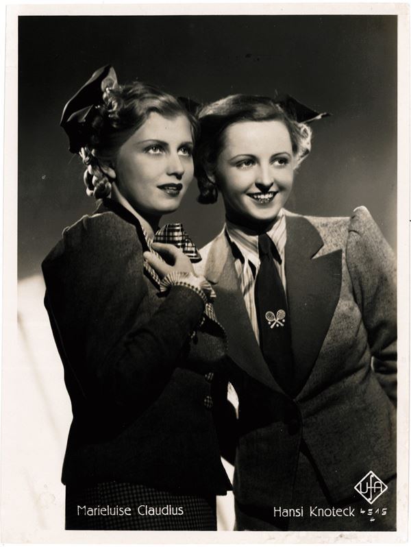 DUE FOTOGRAFIE DI SCENA CINEMA TEDESCO, 1937