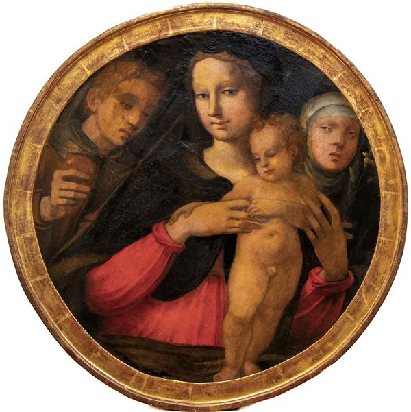DIPINTO SACRA FAMIGLIA DI BARTOLOMEO NERONI DETTO IL RICCIO