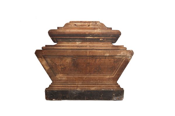TESTATA IN LEGNO LACCATO, MARCHE XVIII SECOLO