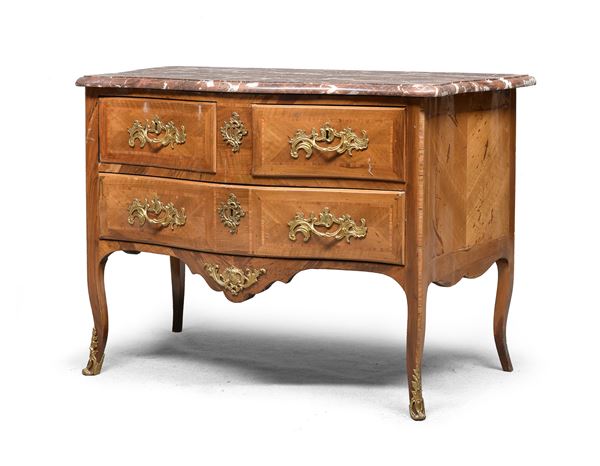 COMMODE IN NOCE, FRANCIA FINE XVIII SECOLO