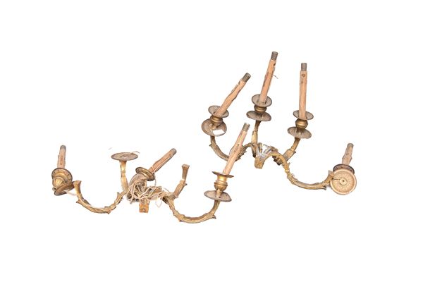RESTI DI COPPIA DI APPLIQUES IN BRONZO XIX SECOLO