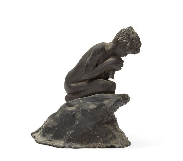 BRONZO PESCATORELLO DI SCULTORE NAPOLETANO