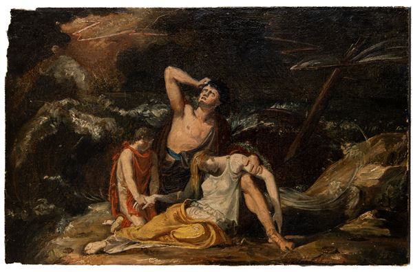 DIPINTO SAN FILIPPO NERI DELL'AMBITO DI MARCO BENEFIAL