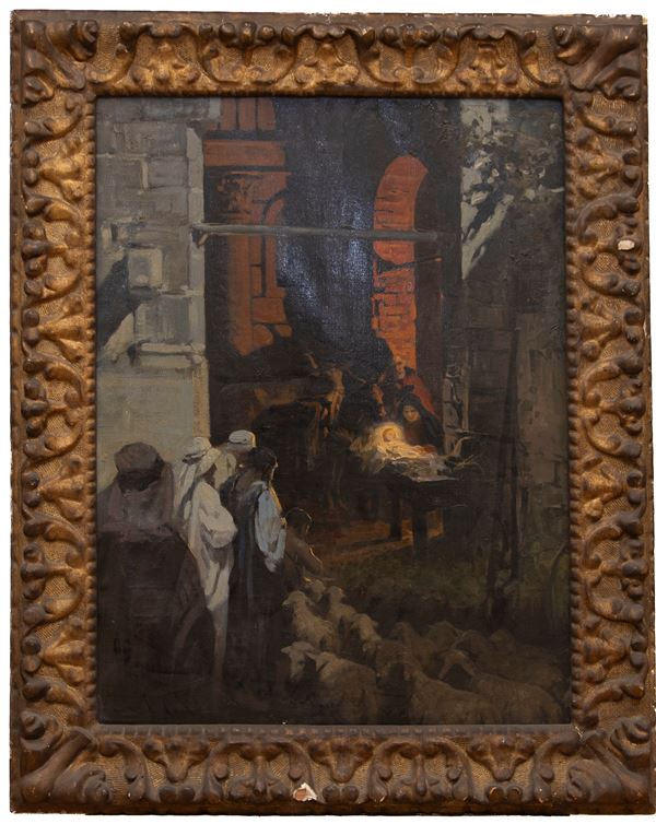 DIPINTO NATIVITÁ DI PITTORE NAPOLETANO