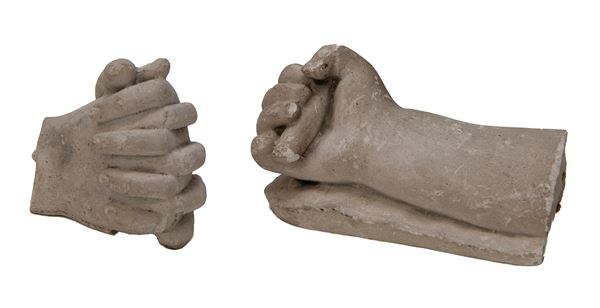 DUE SCULTURE IN STUCCO, XIX SECOLO