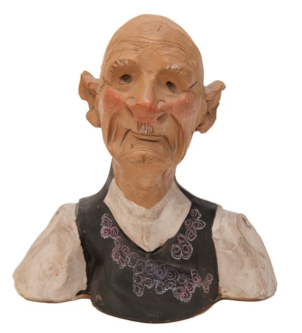 BUSTO IN TERRACOTTA, PROBABILMENTE SARDEGNA INIZI XX SECOLO