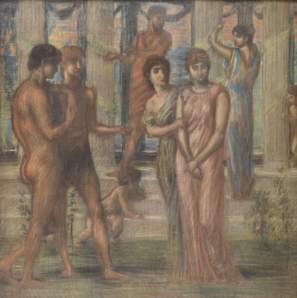 SCENA CLASSICA DI PITTORE SIMBOLISTA