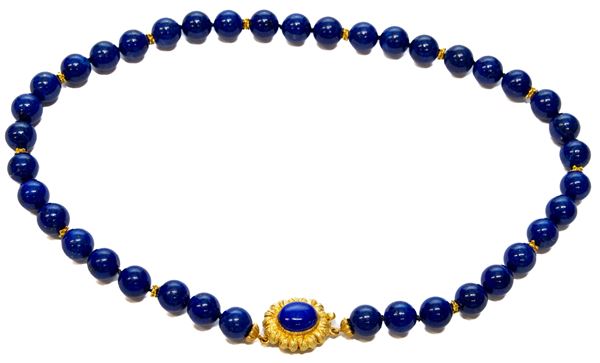 COLLANA IN LAPILAZULI E ORO