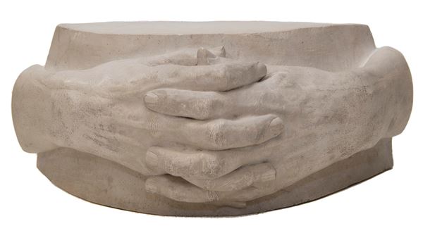 SCULTURA IN STUCCO DUE MANI