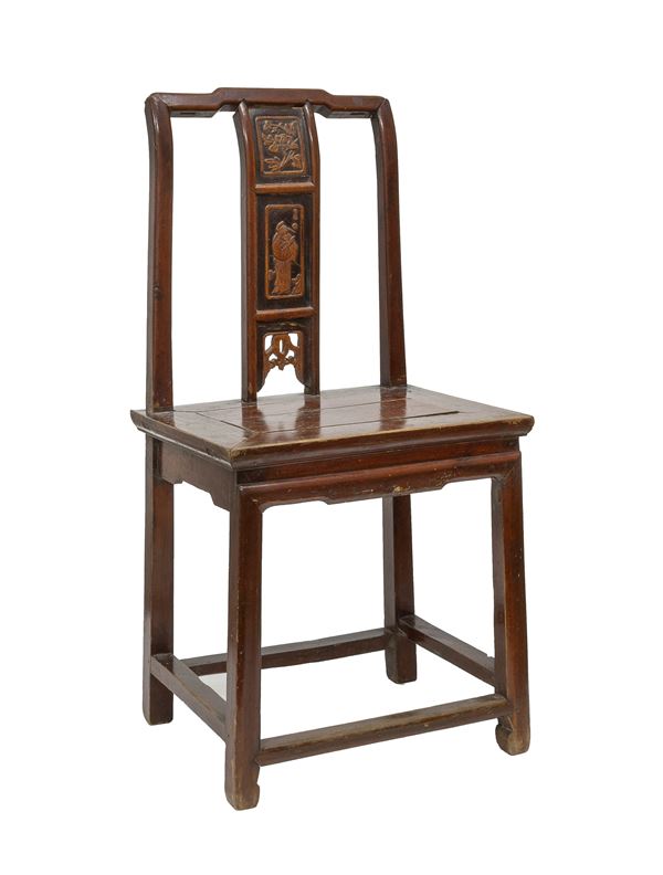 SEDIA IN LEGNO DI OLMO, CINA INIZI XX SECOLO