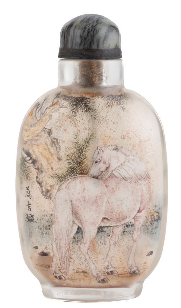 SNUFF-BOTTLE IN VETRO, CINA XX SECOLO