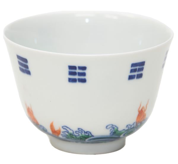 TAZZA IN PORCELLANA, CINA XX SECOLO