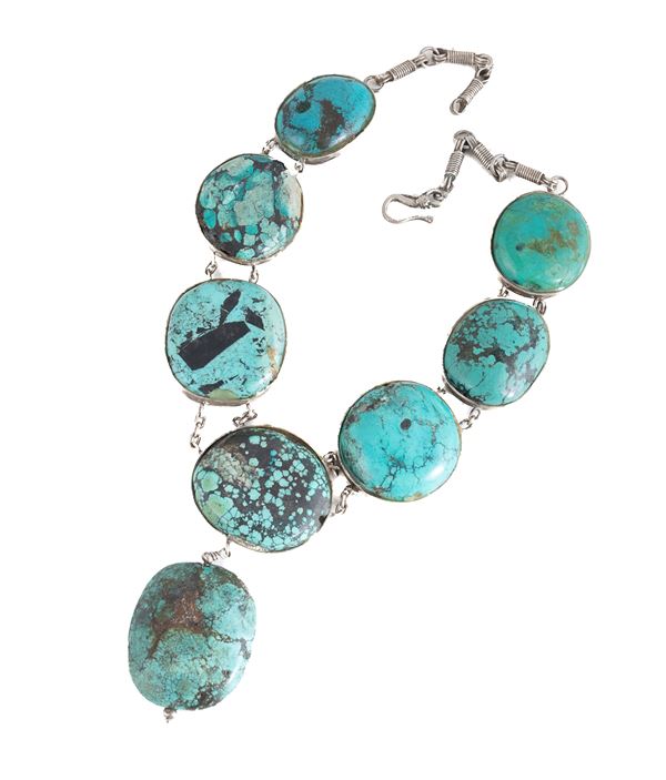 COLLIER IN TURCHESI DEL TIBET, INIZI XX SECOLO