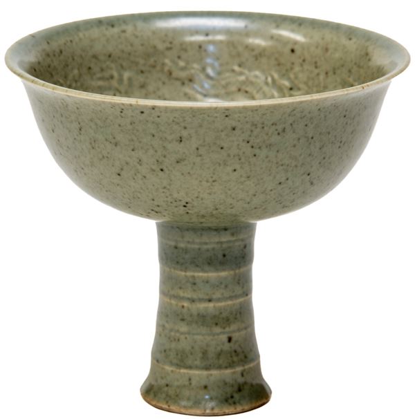 COPPA IN CERAMICA CELADON, CINA FINE XIX SECOLO