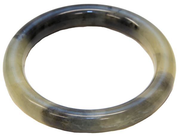 BRACCIALE IN GIADA BICOLORE, CINA XX SECOLO