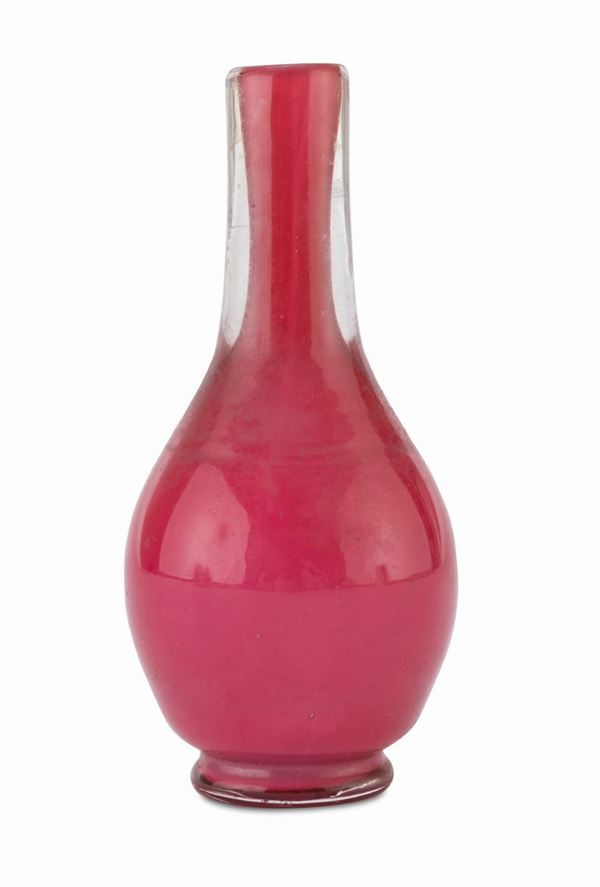 PICCOLO VASO VETRO ROSSO