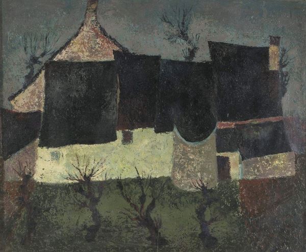 DIPINTO LES FORGES DI RENATO BUSSI