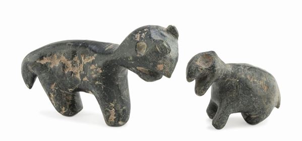 DUE SOAPSTONE PROBABILMENTE REGIONE SIBERIANA