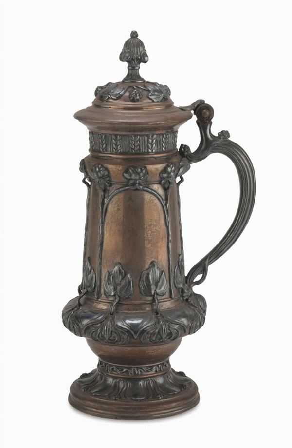 TANKARD IN METALLO ARGENTATO