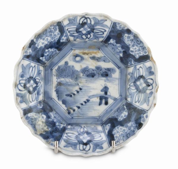 PIATTINO BIANCO E BLU, GIAPPONE XIX SECOLO