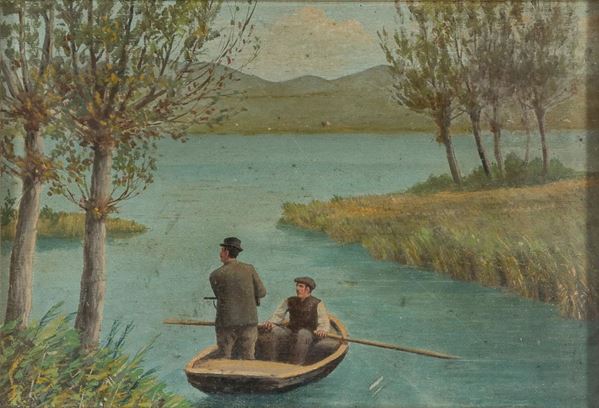 605 - M. SARRA, 1952 OLIO/TELA CM. 70X60