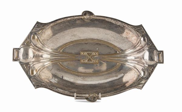 VASCHETTA IN METALLO ARGENTATO
