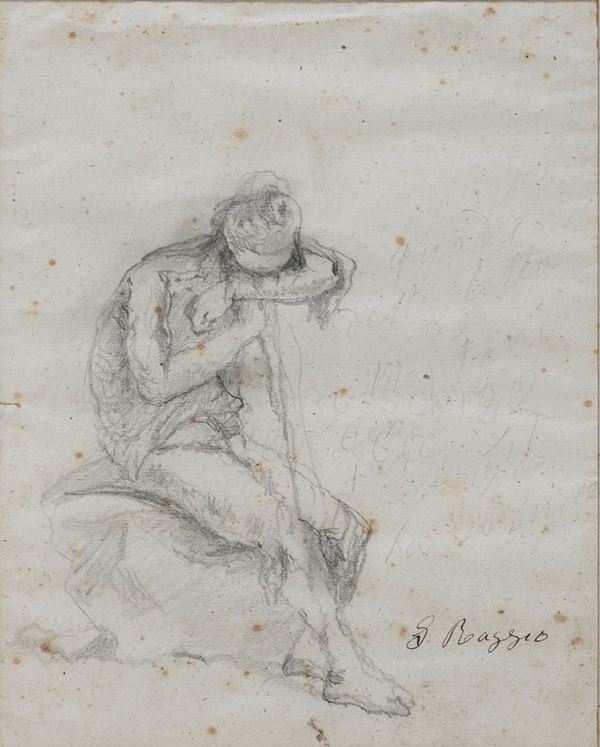 DISEGNO PASTORE SEDUTO F.TO G. RAGGIO