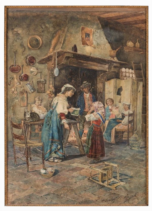 ACQUERELLO INTERNO CUCINA DI LAMBUSSETI