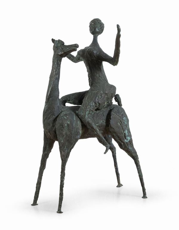 SCULTURA BRONZO CAVALIERE
