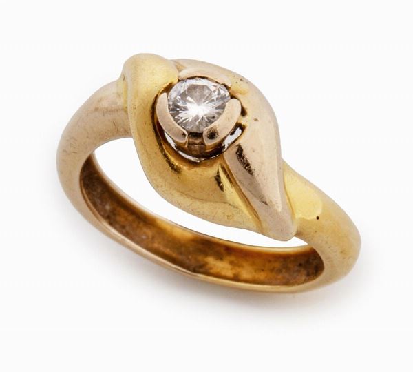 ANELLO SOLITAIRE CON BRILLANTE